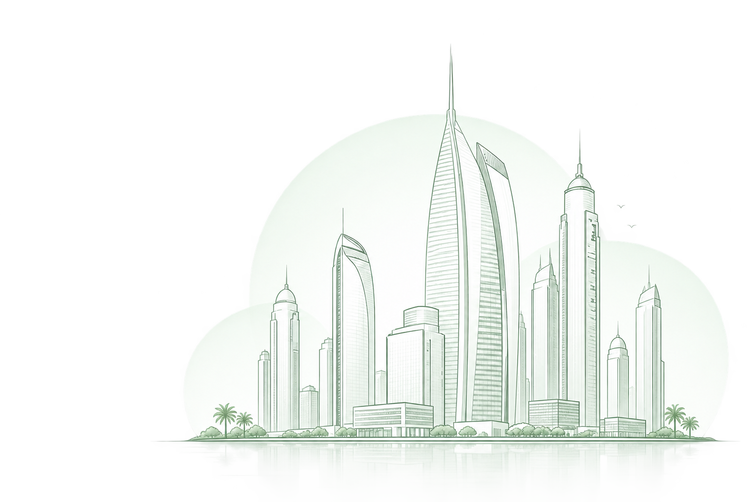 UAE skyline illustration